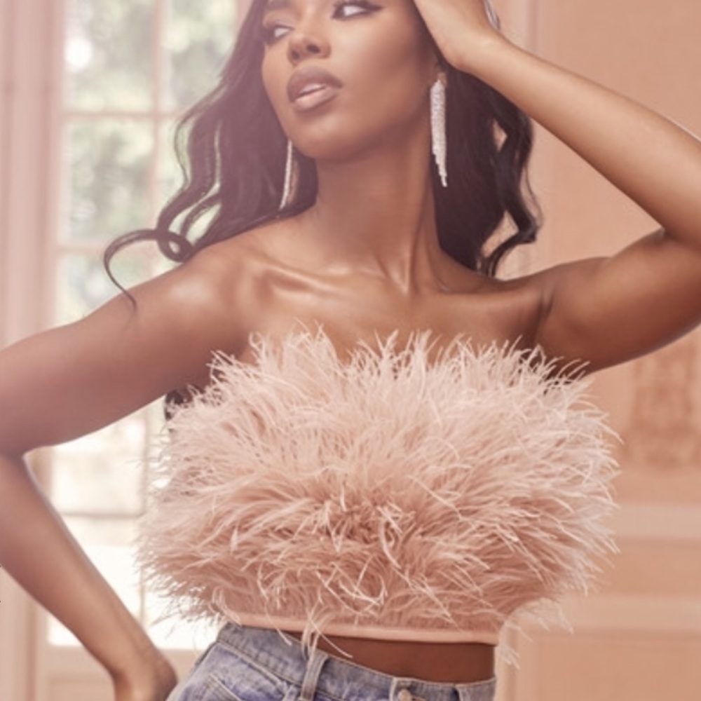 House of CB Blush Feather Top